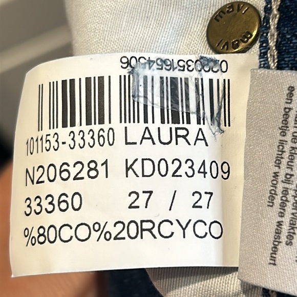 Mavi Laura High Rise Baggy Pleated Boyfriend Women Size 27 - Picture 11 of 12